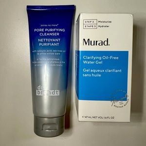 Dr. Brandt Pore Purifying Cleanser/Murad Oil Free Water Gel